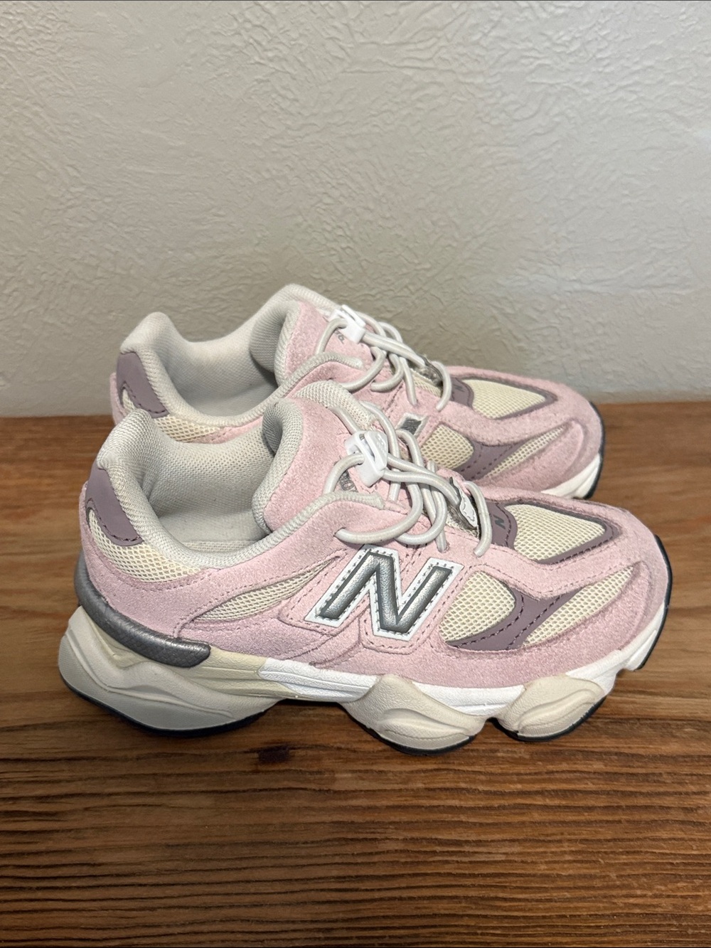 New Balance Kids Pastel Pink and White Athletic Sneakers - Picture 2 of 9